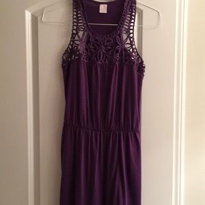 Target-Purple mini dress with detail at top